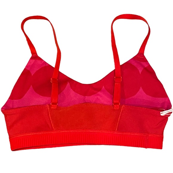 Adidas Marimekko All Me Light Support Red Pink Polka Dot Sports Bra XS - Picture 6 of 14